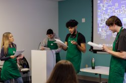 Picture from Linda Thomas' CMST 270 class covering conflict resolution for leaders