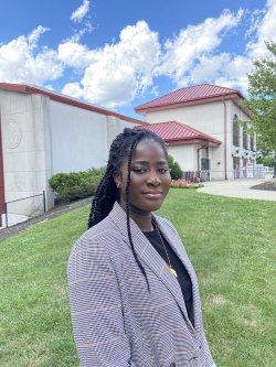 Marie Kouassi poses on campus