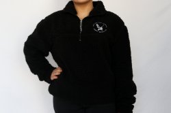 black sherpa sweater