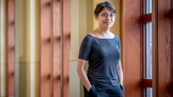 Photo of Dr. Sam Liu inside University Hall, 2019