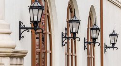 Image of light fixtures on University Hall