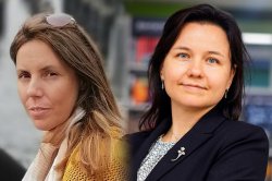 Photo of Dr. Maria Papathanasiou and Yuliia Kravchenko