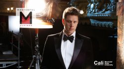 Man in tuxedo with stage light