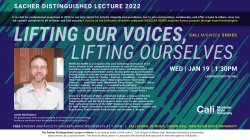 Sacher Lecture "Lift Our Voices, Lifting Ourselves"