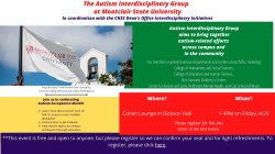 Flyer for the Autism Interdisciplinary Group (AIG) Hosts Its Inaugural Symposium