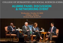 Flyer for the Alumni Panel Discussion and Networking Event