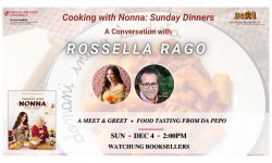 an event flyer, Cooking with Nonna: Sunday Dinners, Sunday Dec 4