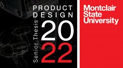 Product Design Senior Show 2022 logo showing faded design sketches in background