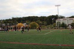 Montclair State University Students playing flag football