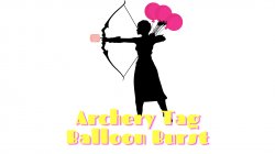 person holding a bow with a marshmallow arrow 