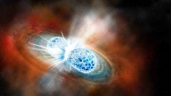 Colliding neutron stars.