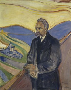 Image: Portrait of Nietzsche by Edvard Munch, 1906.