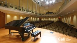 Piano in concert hall