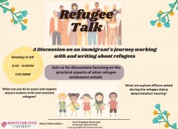 Flyer for An Immigrant's Journey Working With and Writing About Refugees