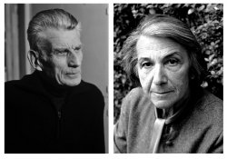 Collage of photos of Samuel Beckett and Nathalie Sarraute