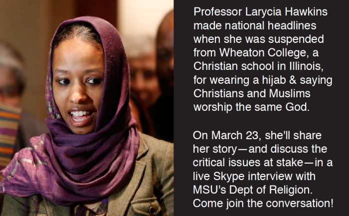 Evangelical Christianity, Religious Diversity, and the Case of Larycia  Hawkins - University Calendar - Montclair State University