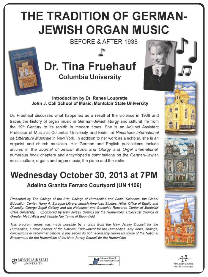 The Tradition of German- Jewish Organ Music Before and After 1938 - University Calendar - Montclair State University The Tradition of German- Jewish Organ Music Before and After 1938 - University Calendar - Montclair State University