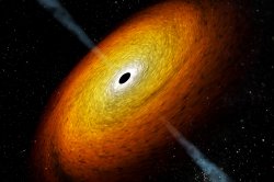 visualization of black hole and accretion disk