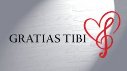 Heart with Treble Clef. Title Gratias Tibi