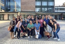 Students with Dr. Bacon and Dr. Lalvani in Finland