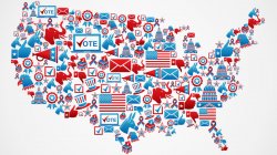 Photo of United States election map