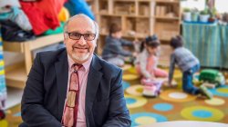 CAECMH Director Gerard Costa—in a photo taken in 2017—at Montclair State University’s Ben Samuels Children’s Center