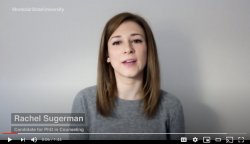 Screenshot of Rachel Sugerman, PhD candidate in Counseling Department