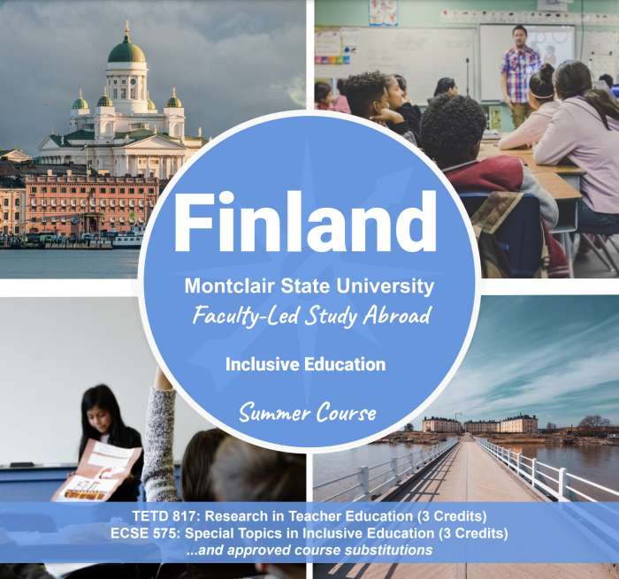 Montclair In Finland: A Critical Exploration Of Inclusive Schooling | Summer  2022 – College Of Education And Human Services - Montclair State University