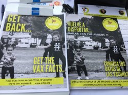 Photo of vaccination flyers