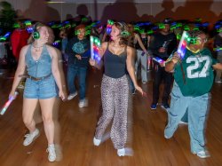 photos of students at the silent disco