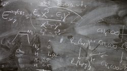 formula on chalkboard