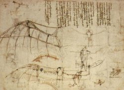 Leonardo design for flying machine