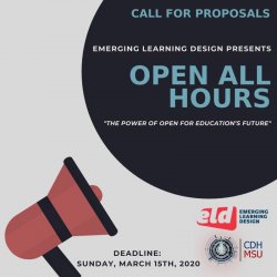 Emerging Learning Design's Call for Proposal Graphic