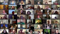 Graduate students in Montclair State’s Social Research and Analysis program meet over Zoom.