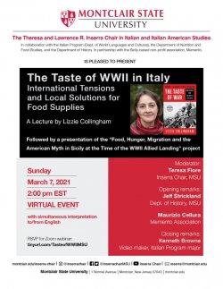 event flyer for upcoming Taste of WWII in Italy Event