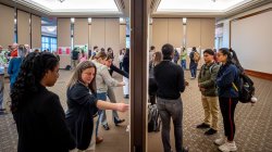 Nearly 200 undergraduate and graduate students gave poster presentations at the annual Student Research Symposium on Wednesday, April 26.