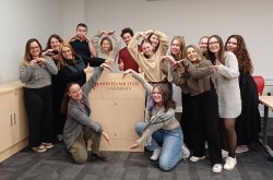 Photo of Graz Students from Austria learning about Human Trafficking