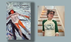 image of book cover "Now I'm Photogenic" next to photo of author Jill Rosenberg