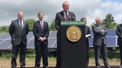 Gov. Murphy speaking about NJ's Clean Energy Economy Initiative