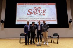Mark Rotella and collegues at the Red Sauce short film Premier