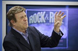 Morrow entertained the audience with stories about his life in broadcasting.