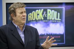 Morrow speaks to students and faculty after the "Carpe Diem" taping.