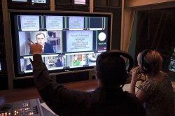 In the studio producing the "Carpe Diem" episode featuring the Deborah Norville interview.