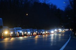 Cars Lined Up at Test Center