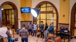 Image of students with video equipment