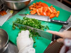 Chopping vegetables