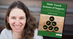 Photo of Dr. Sylvan with her new book MTSS