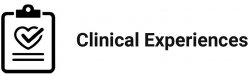 Image of a clipboard with text "Clinical Experiences"