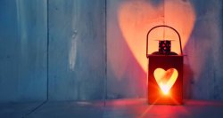 Heart shape in lantern