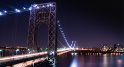 George Washington Bridge at Night - Physical World Macro category winning photo.